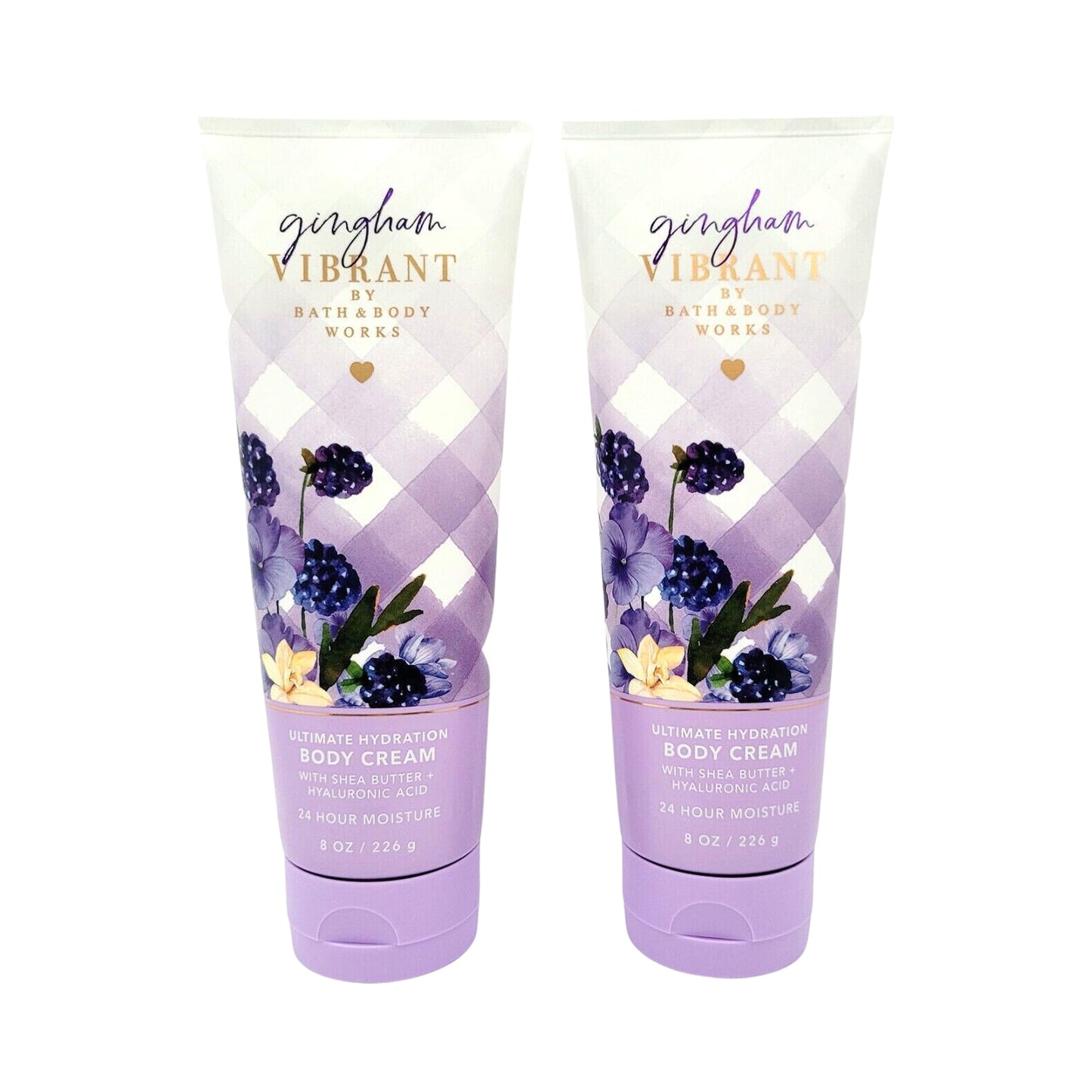 Bath & Body Works Ultimate Hydration Body Cream (Gingham Vibrant), 8.00 Ounce (Pack of 2)