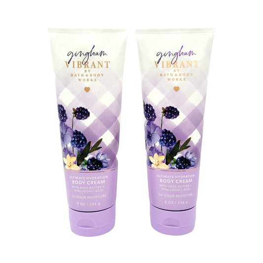 Bath & Body Works Ultimate Hydration Body Cream (Gingham Vibrant), 8.00 Ounce (Pack of 2)