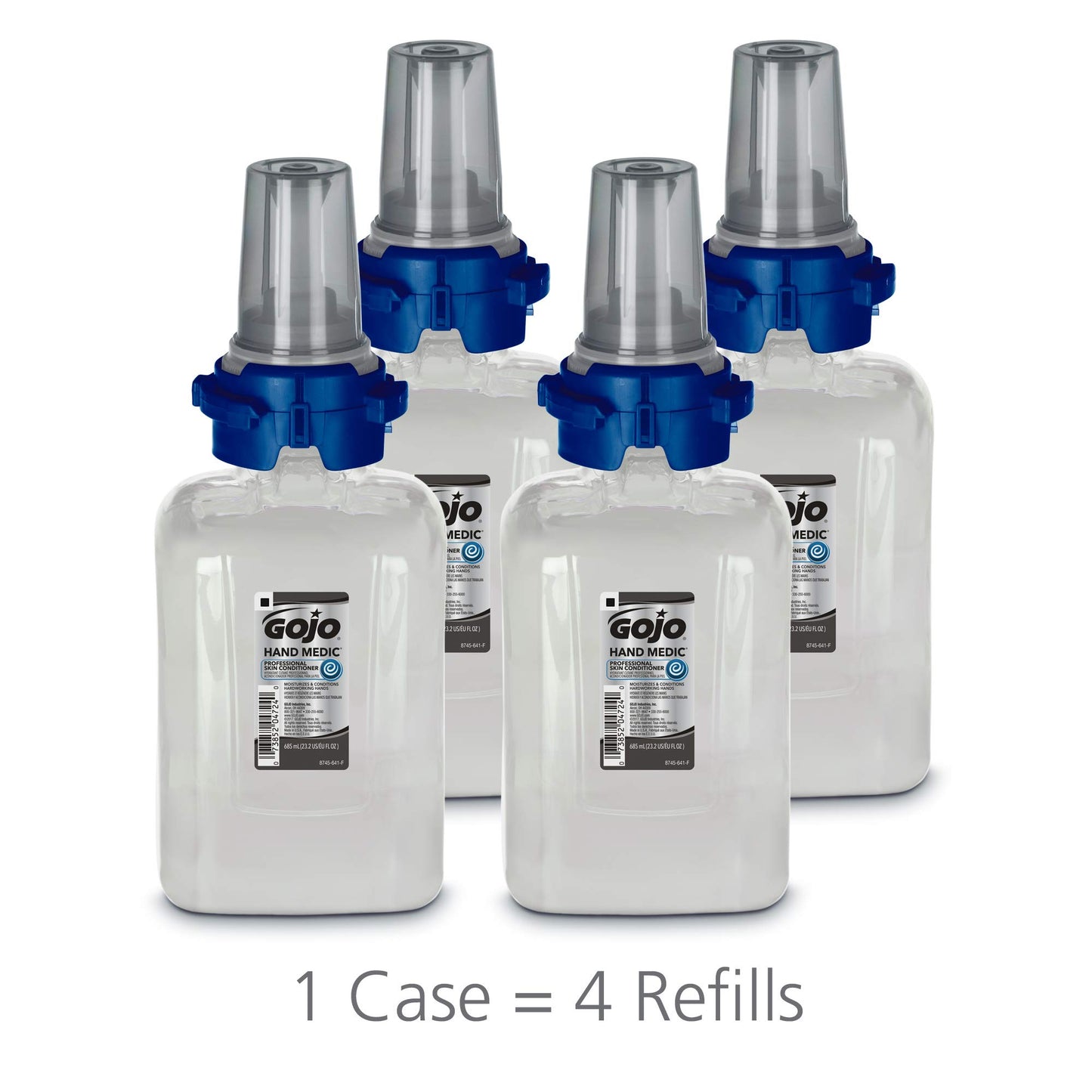 GOJO HAND MEDIC Professional Skin Conditioner for Industrial Environments, Fragrance Free, 685 mL Conditioner Refill ADX-7 Dispenser (Pack of 4) Beauty & Personal Care GOJO