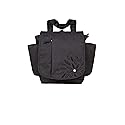 HAIKU To Go Convertible 2.0 Crossbody and Backpack Messenger-Style Travel Bag with Adjustable Shoulder Straps, Dual Pockets, Black in Bloom