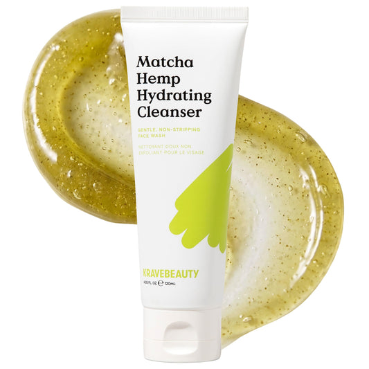KraveBeauty Matcha Hemp Hydrating Cleanser for Dry or Sensitive Skin, Gentle, Non-Stripping Face Wash with Matcha, Hemp Seed Oil & Glycerin, Fragrance Beauty and Personal Care KraveBeauty Default Title
