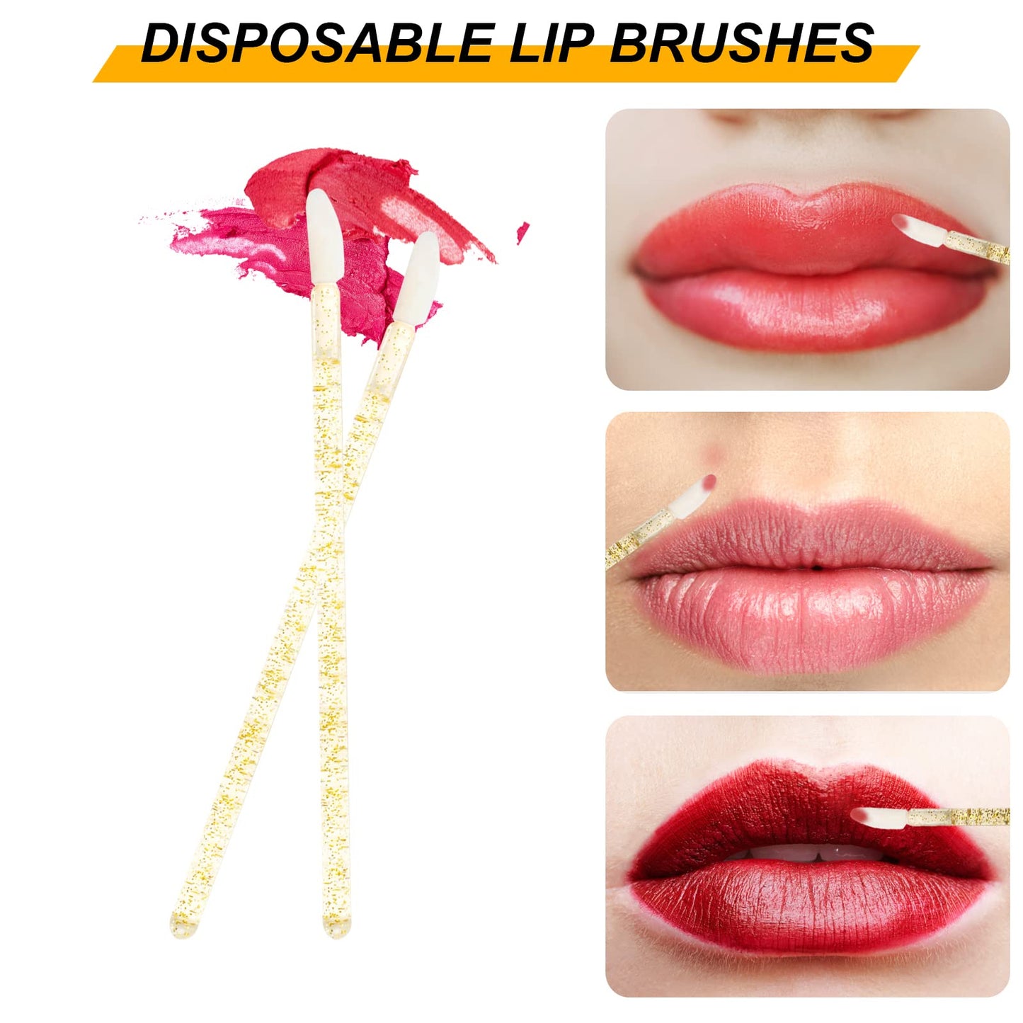 200 sets of false eyelashes kits, disposable micro cotton swabs, and they are matched with false eyelash brushes, lip brushes, mascara brushes,
