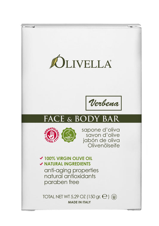 Olivella Face and Body Bar, Verbena, 5.29 Ounce