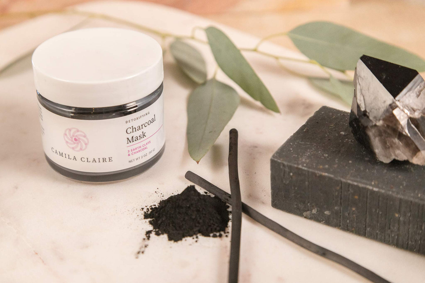 CAMILA CLAIRE DETOXIFYING CHARCOAL MASK: Helps Oil Control | Counteracts Daily Pollutants | Gently Cleanses Stressed Oily Skin | Made With Charcoal