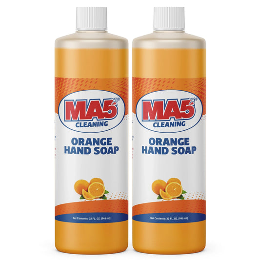 MA5x Cleaning Orange Liquid Hand Soap | General Purpose Hand Cleaner with Orange Extract | 32oz Bottle | Pack of 2 Beauty & Personal Care MA5x CLEANING SUPPLIES