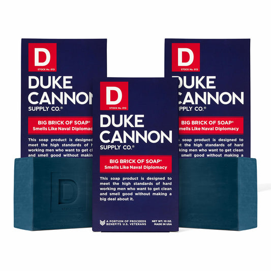 Duke Cannon Supply Co. Big Brick of Soap for Men - Naval Diplomacy, Refreshing Ocean Scent, Extra Large 10 oz Bars, 3-Pack Beauty & Personal Care Duke Cannon Supply Co.