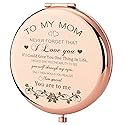 GAOLZIUY Compact Mirror Gifts for Mom, Rose Gold Compact Mirror for Mother, Birthday Gifts for Women from Daughter or Son for Mom Birthday, Mothers