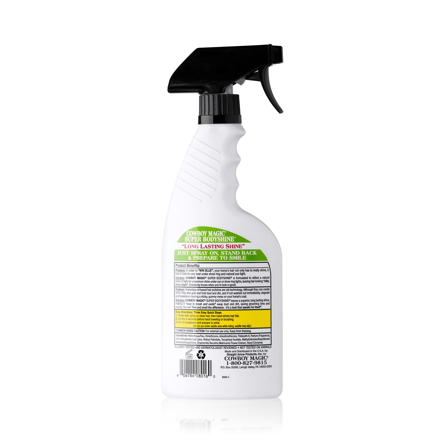 Cowboy Magic Super Bodyshine Fast Dry Repel DUST DETANGLE Hair 16 Ounce