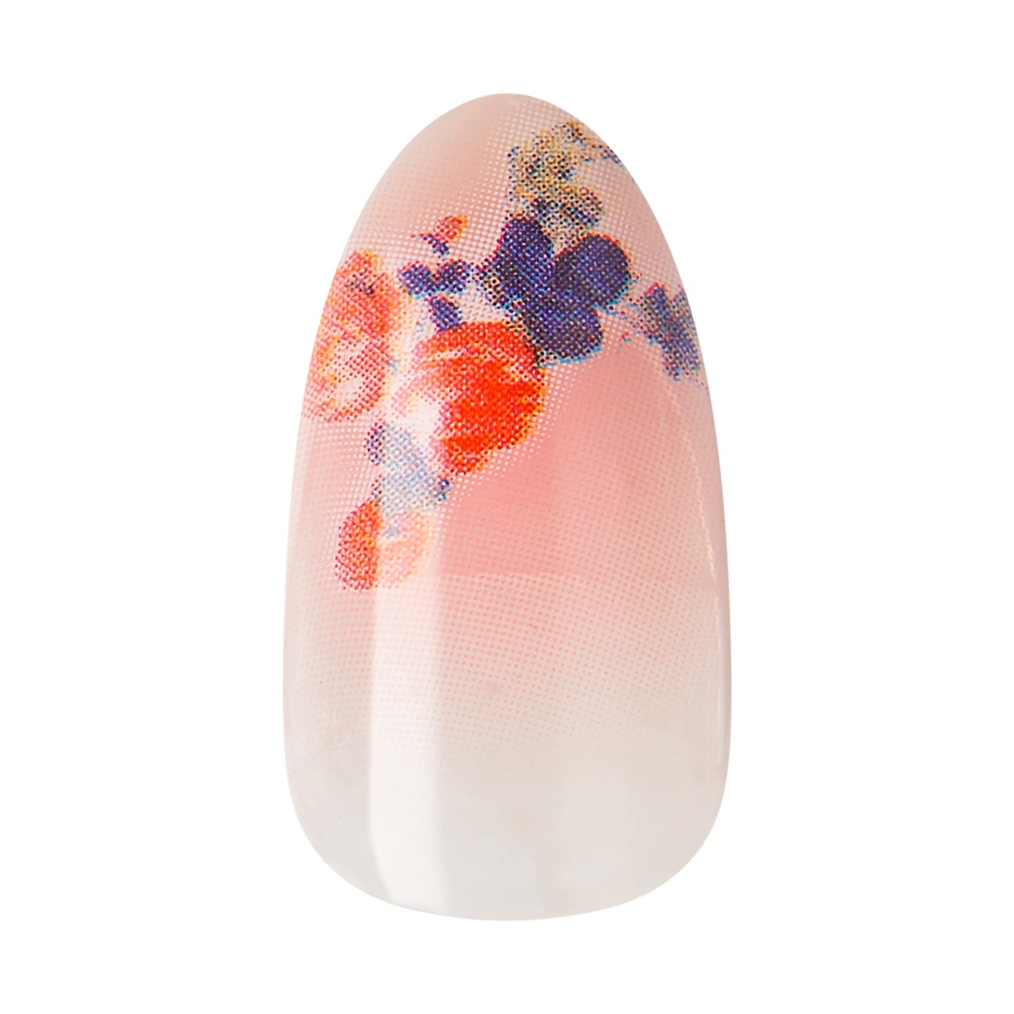 KISS LoveShackFancy x imPRESS Press-On Manicure Limited Edition, Style "Citrus Candy" Medium Almond Pink Press-On Nails, Includes Prep Pad, Mini Nail