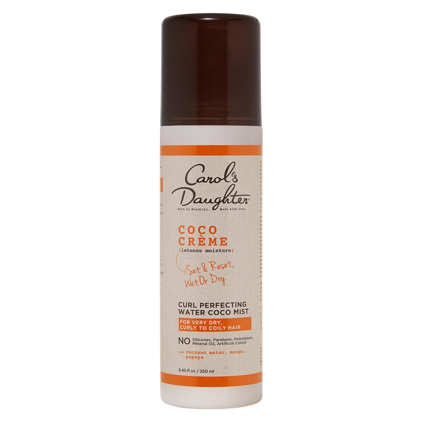 Carol's Daughter Coco Creme Curl Perfecting Water Mist 8.4oz – Coconut Water Curl Refresher & Activator, Silicone & Paraben Free, Very Dry Curly Hair