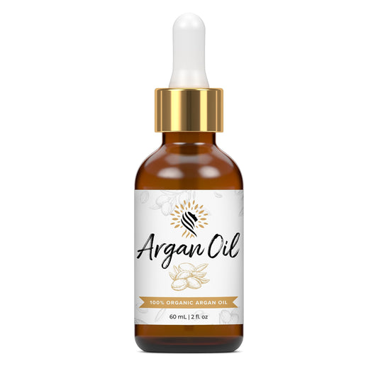 Argan Cosmetics 100% Pure Organic Moroccan Argan Oil for Hair, Skin, Nails, Cuticles, Face & Beards - Cold Pressed, Unscented - Filtered Through