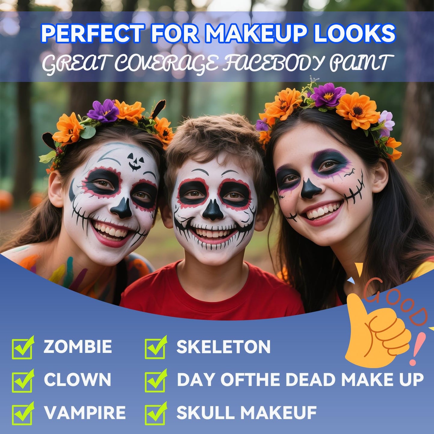 Orange Face Body Paint?Water Based Cream Orange Face Body Paint for Starfire Festivals Halloween Cosplay SFX Pumpkin Makeup,Washable&Full Coverage