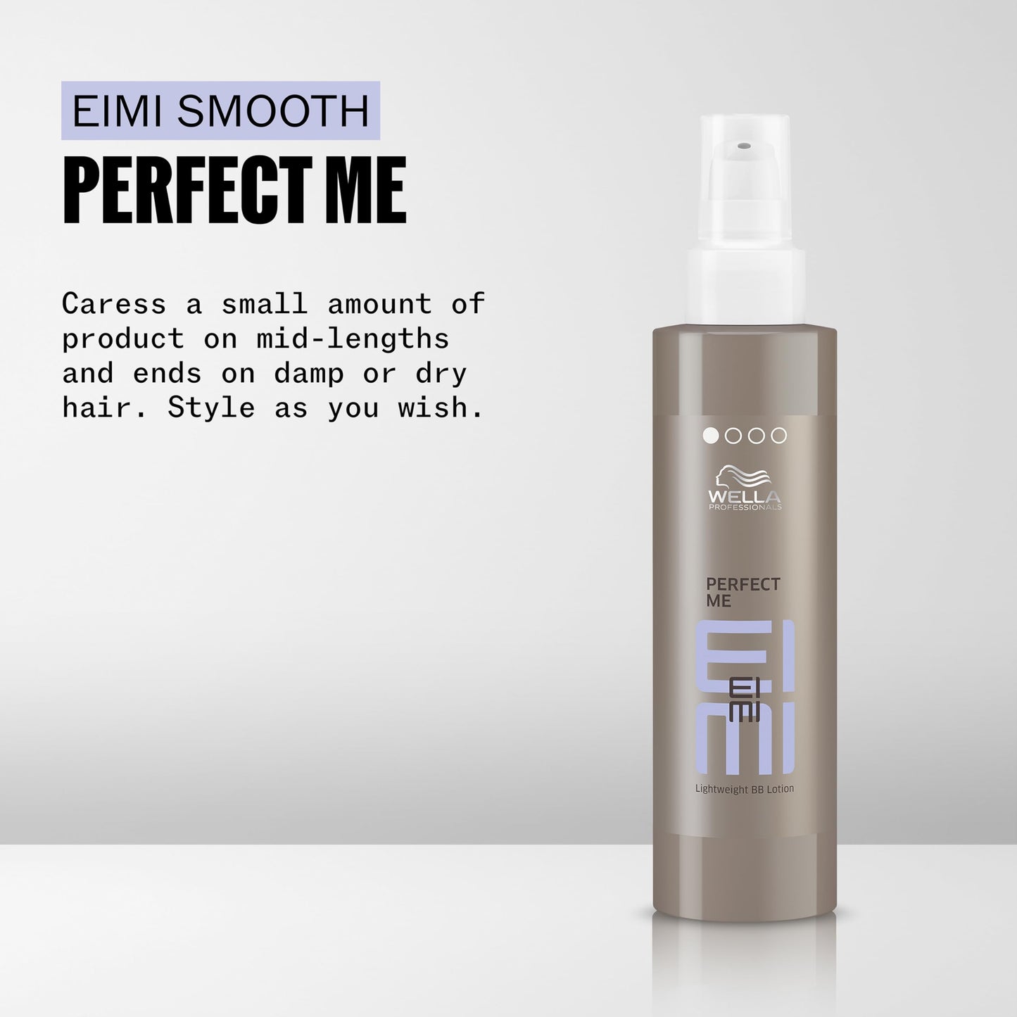 Wella Professionals EIMI Perfect Me | Lightweight Beauty Balm BB Lotion with Heat Protectant | Instant Moisture, Smoothness, & Shine | 3.4 Fl Oz