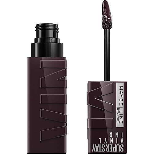 Maybelline Super Stay Vinyl Ink Longwear No-Budge Liquid Lipcolor Makeup, Highly Pigmented Color and Instant Shine, Charged, Brown Lipstick, 0.14 fl