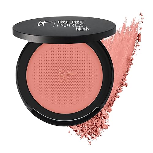 IT Cosmetics Bye Bye Pores Blush, Naturally Pretty - Sheer, Buildable Color - Diffuses the Look of Pores & Imperfections - With Silk, Hydrolyzed