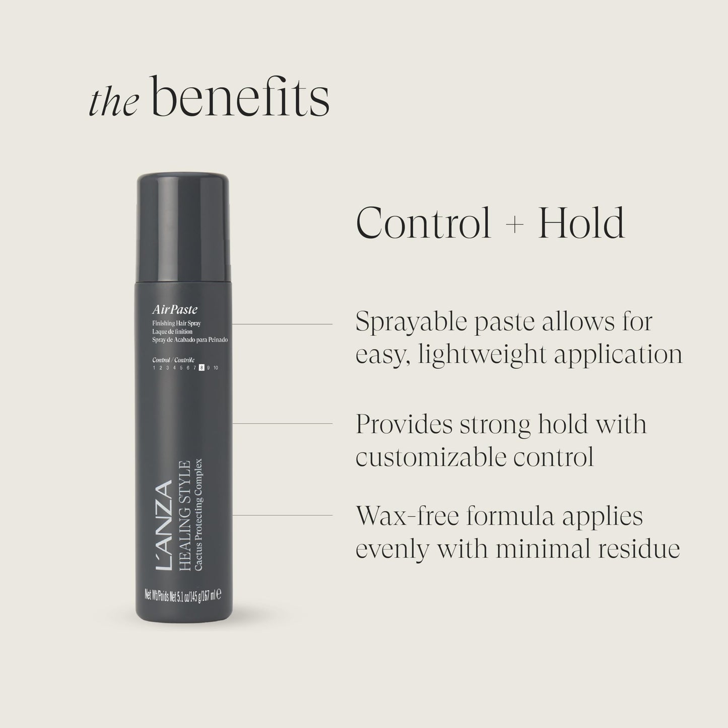 L'ANZA Healing Style Air Paste with Strong Hold Effect, Nourishes and Refreshes the Hair While Styling, With Keratin Cactus Complex for a Shiny