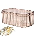 ANZAGA Makeup Storage,Jewelry Box Makeup Case Organizer - Portable Jewelry Display Case 3 Layer Stackable Case for Women Necklaces Rings Watches…