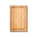 John Boos BBQ Series Rectangular Wooden Maple Cutting Board 18”x12” - 1.5” Thick, 8.5-lb Reversible Butcher Block with Juice Groove, Edge-Grain…