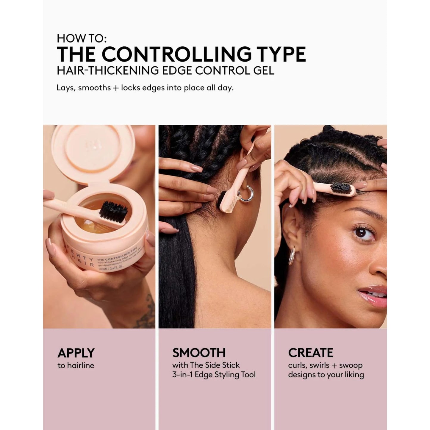 Fenty Hair The Controlling Type Hair-Thickening Edge Control Gel (100 mL/3.4 Fl Oz)