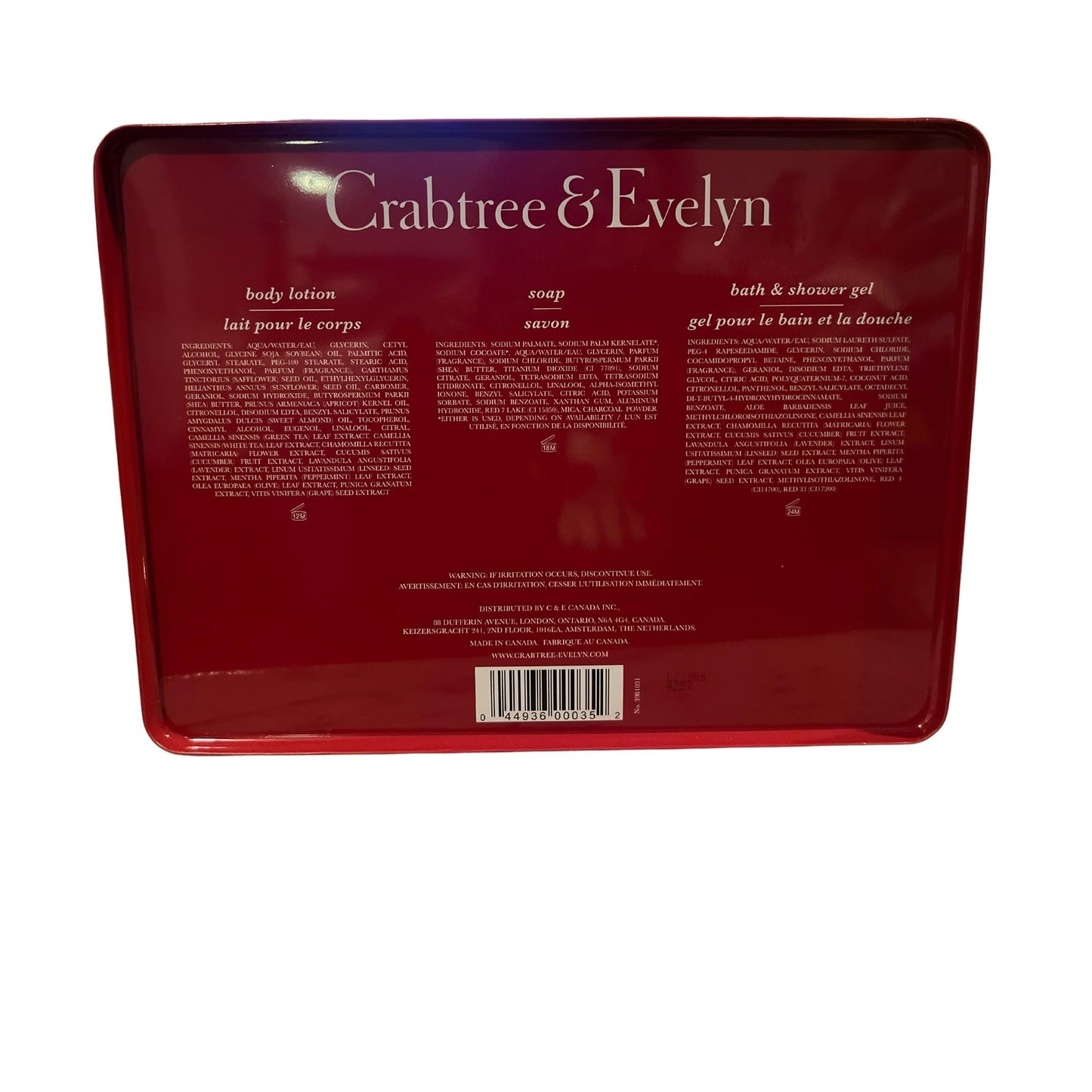 Crabtree & Evelyn 4 Piece Gift Set Tin (4-piece set, Rosewater) Beauty & Personal Care Crabtree & Evelyn