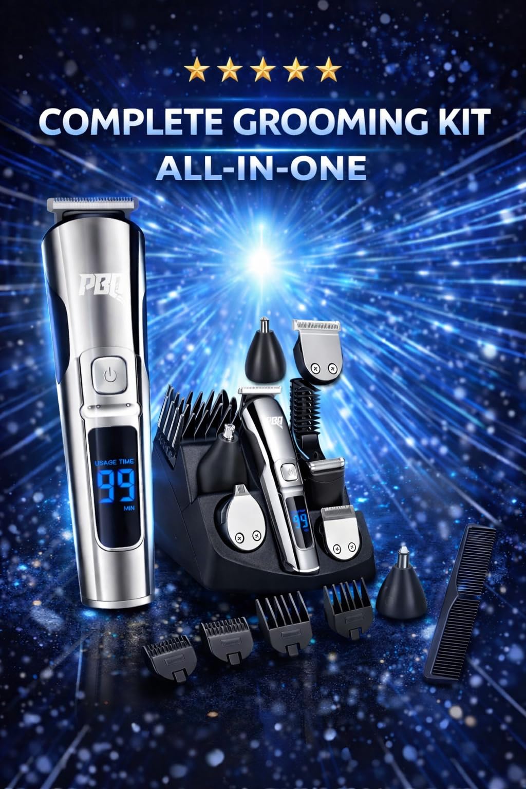 Trimmer for Men Features Waterproof Electric Razor for Your Needs Including Nose, Body, Face and Mustache, Cordless Hair Clippers Shavers for Men Beauty and Personal Care Paradise Bliss Quality