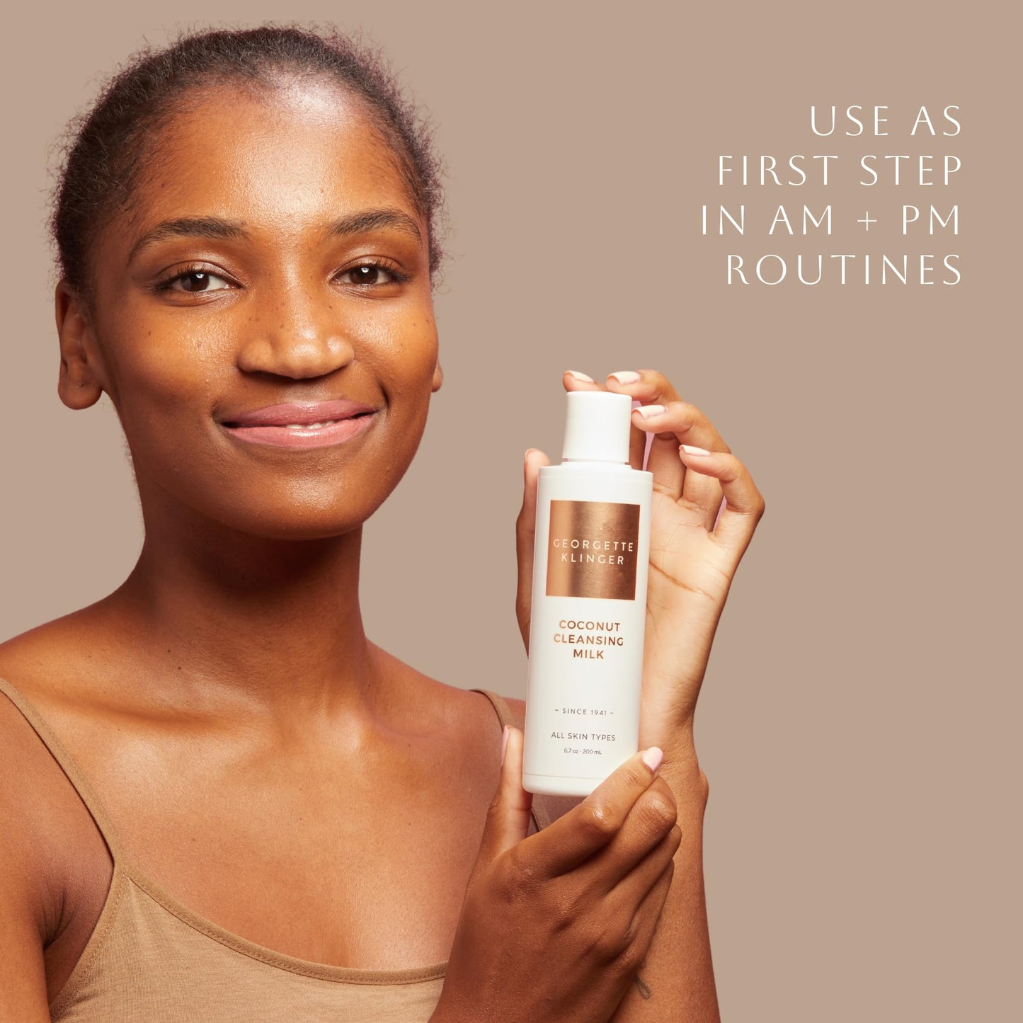 Georgette Klinger Coconut Cleansing Milk - Natural Face Wash for Women, Gentle Makeup Remover That Restores Moisture with Nutrient-Rich Coconut Oil