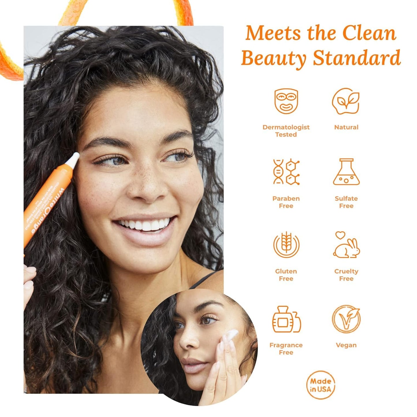 White Orange Only Vitamin C Serum Made with White Part of Orange, Anti Aging, THDA Hyaluronic Acid Vitamin E OrangeStem®, Hydrating & Brightening Beauty & Personal Care White Orange