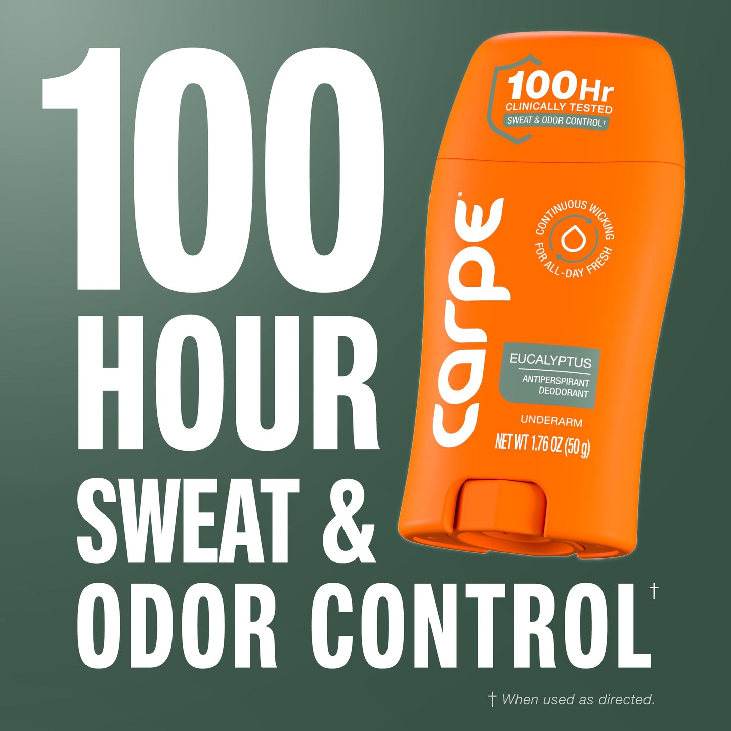 Carpe Underarm Antiperspirant Deodorant for Women and Men - Antiperspirant Deodorant for Stinky, Sweaty Armpits - Eucalyptus - 3 Pack with 3 Bonus Beauty and Personal Care Carpe