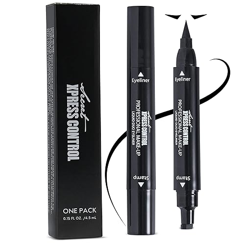 Secret Xpress Control Winged Eyeliner Stamp Waterproof Long Lasting Liquid Black Pen Cat Eye Matte Eye Makeup (Black - 1 Pack)