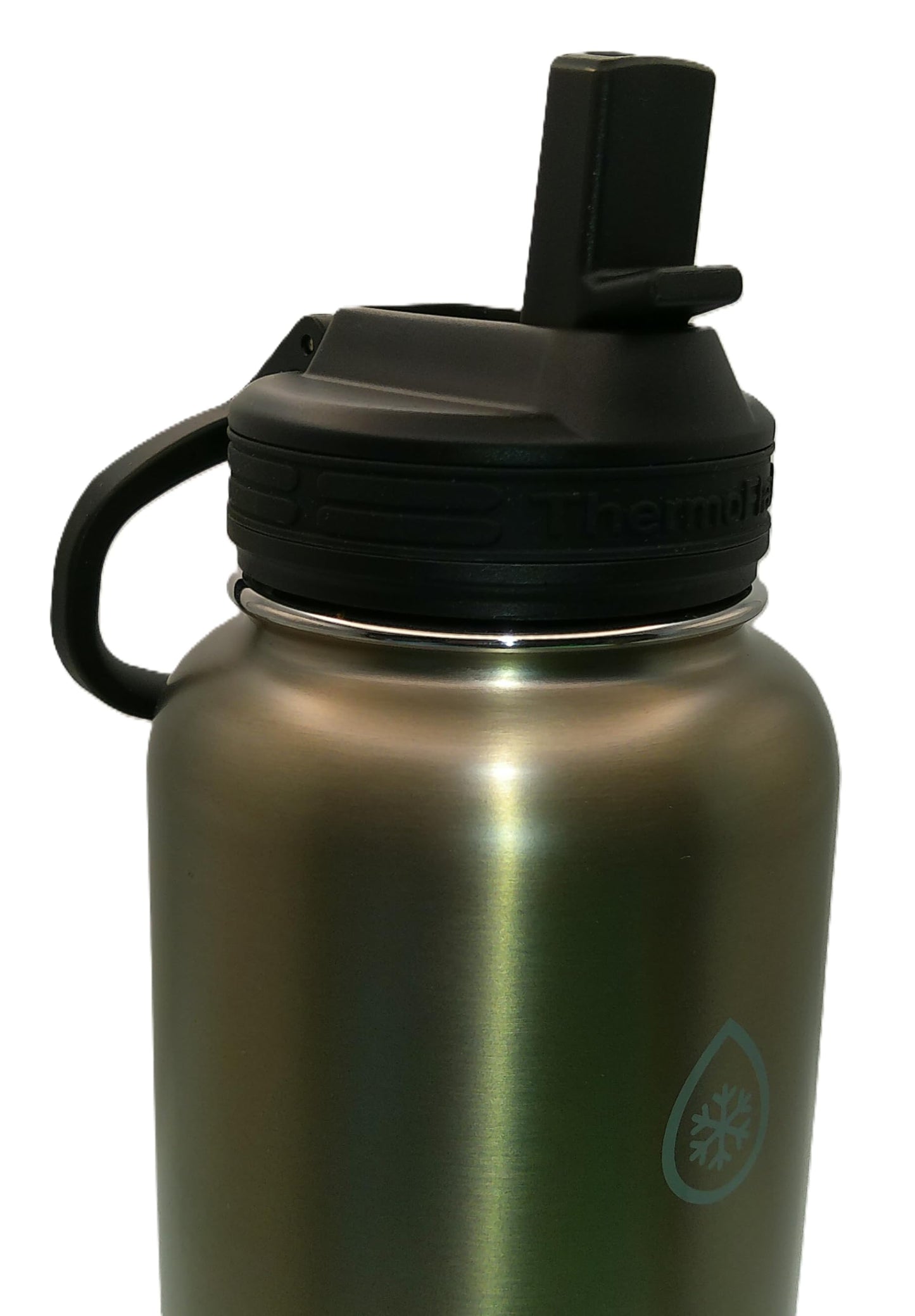 ThermoFlask Stainless Steel Water Bottle, 40 oz, 2-Pack (Silver/Blue Brushed)