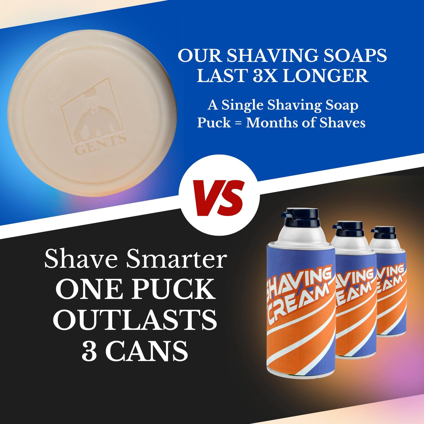 GENTS Men’s Shaving Soap Set - 3 Pack Natural Fragrance Free Shave Bars with Shea Butter for Sensitive Skin, Rich Lather, Razor Burn Relief Beauty and Personal Care G.B.S