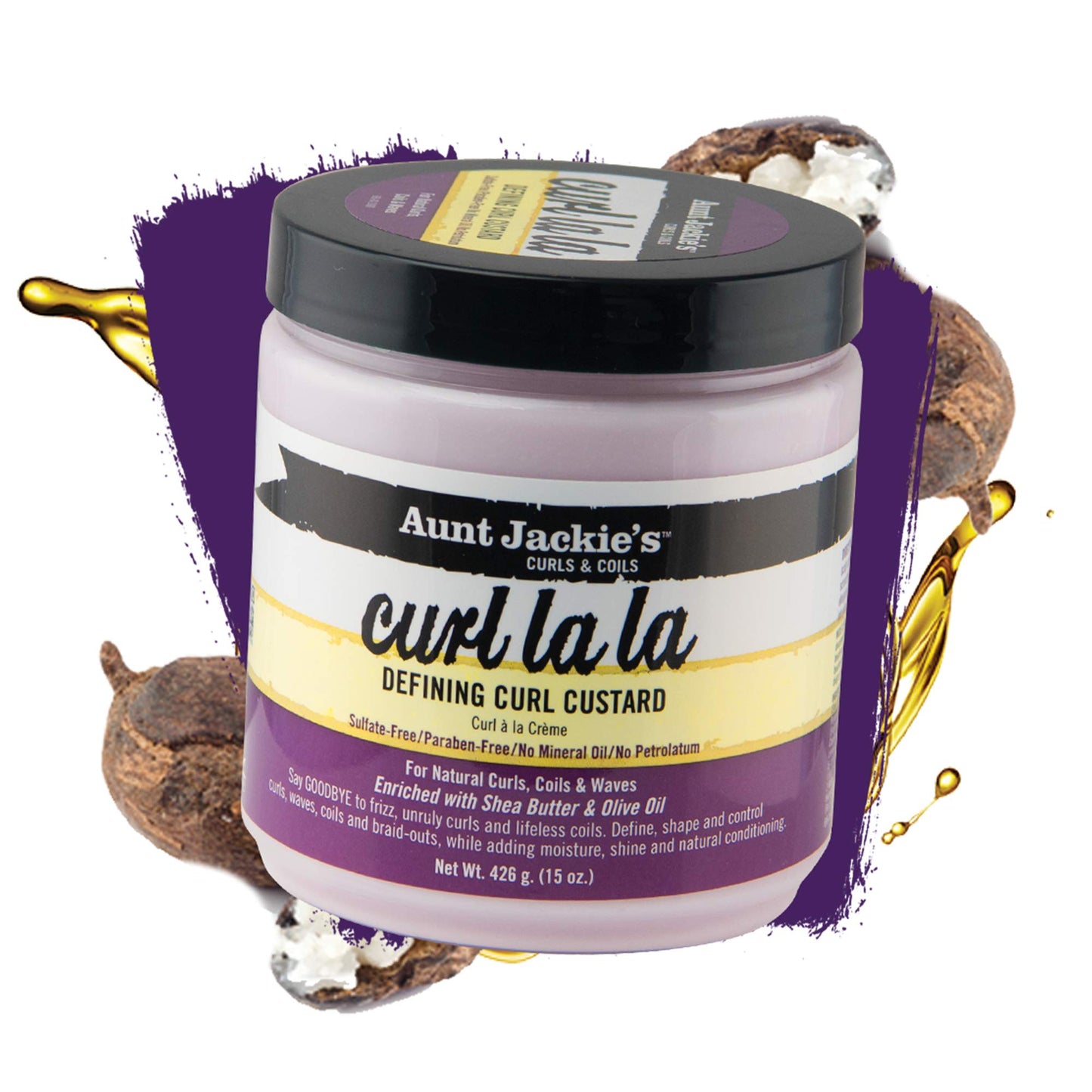 Aunt Jackie's Curls & Coils Perfect Hydrate Collection - Mega-Moisturizing with Shea Butter & Olive Oil, 4 Products: Curl Conditioner, Detangler