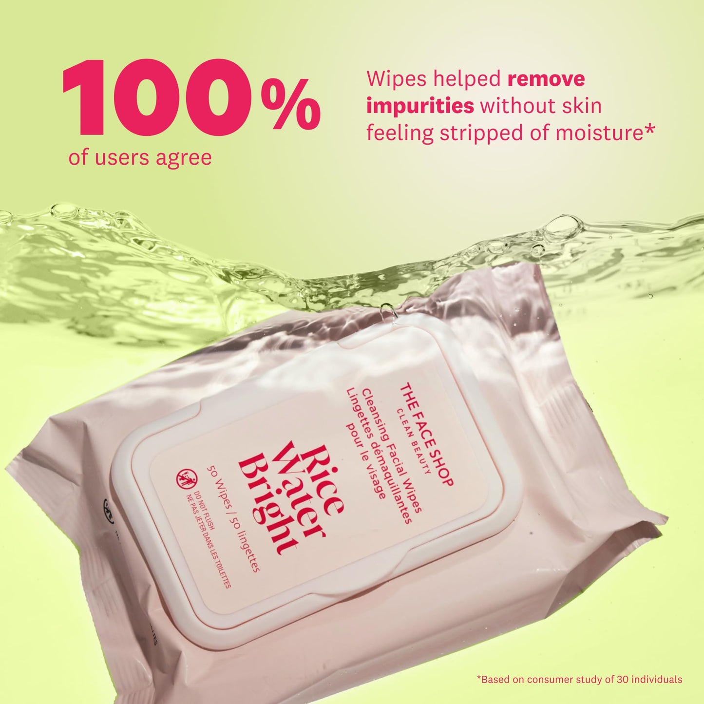 THE FACE SHOP Rice Water Bright Makeup Remover Wipes for Face, Moisturizing, Infused with Rice Extract, Disposable Cleansing Facial Wipes, 50 Count Beauty and Personal Care The Face Shop