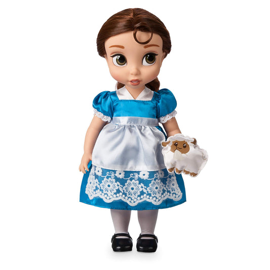 Disney Animators' Collection 16-Inch Belle Doll from Beauty & The Beast with Sheep, Fully Posable, Satin Dress - Ages 3+