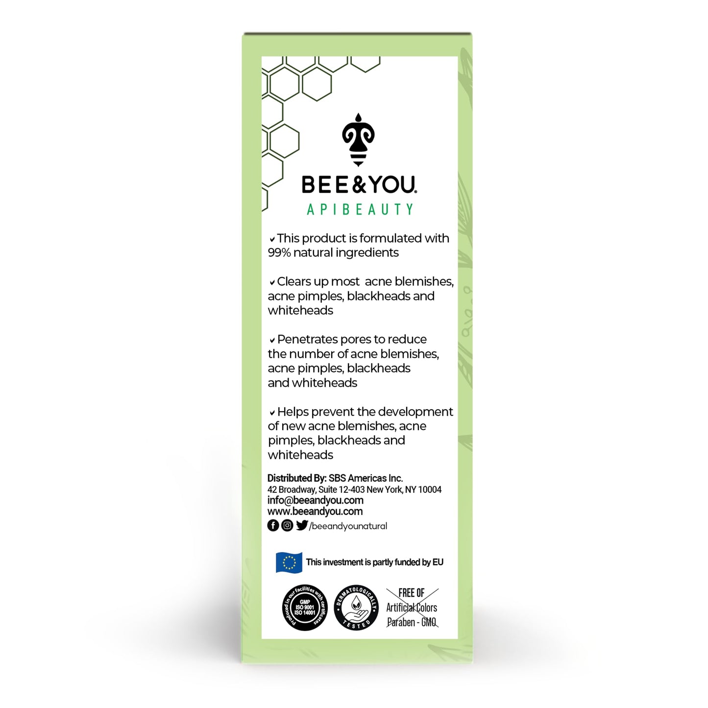 BEE and YOU Acne Treatment with Salicylic Acid, Bee Venom and 100% Natural Propolis Extract Acne Serum for Face and Body to Control and Clear Beauty & Personal Care BEE & YOU