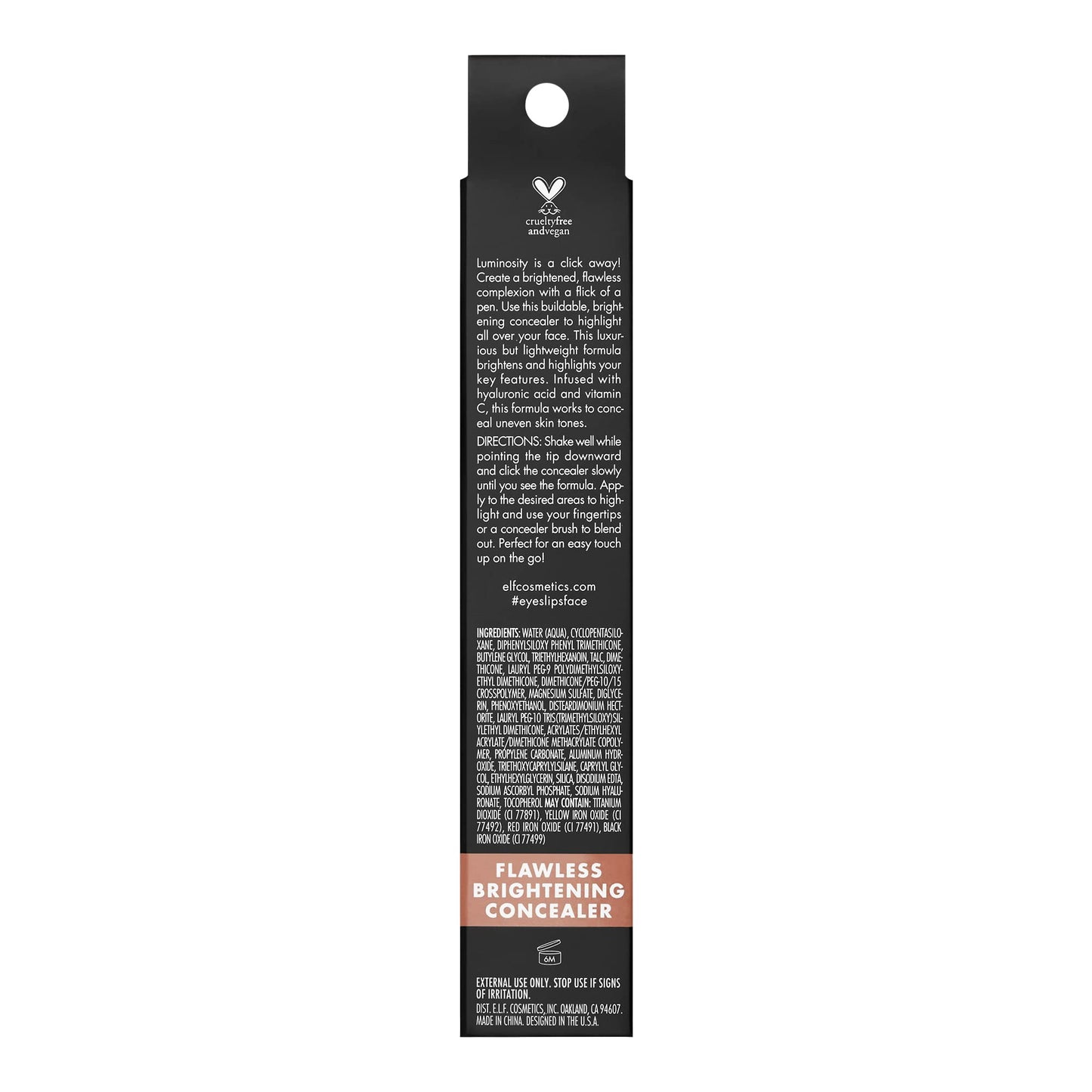 e.l.f. Flawless Brightening Concealer, Illuminating & Highlighting Face Makeup, Conceals Dark Under Eye Circles, Tan 45 N, 0.07 Fl Oz