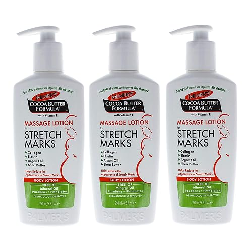 Cocoa Butter Formula Massage Lotion for Stretch Marks with Vitamin E by Palmers for WOM - (Pack of 3)