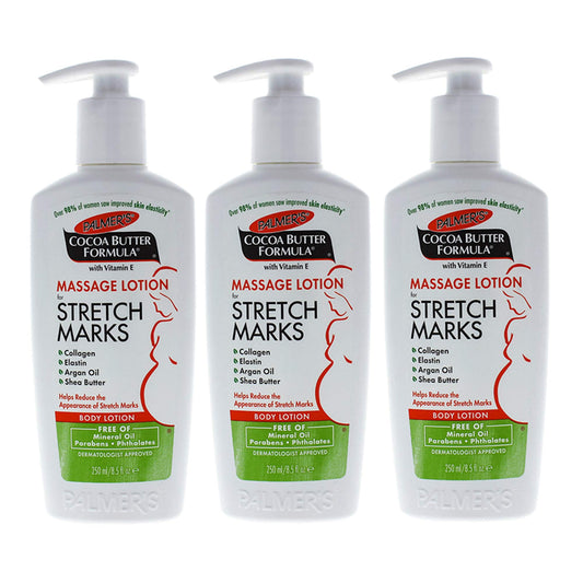 Cocoa Butter Formula Massage Lotion for Stretch Marks with Vitamin E by Palmers for WOM - (Pack of 3)