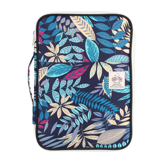 A4 Document Bag, A4 File Folder Portfolio Organizer Multi Functional Zippered Case Travel Pouch Handbag for Phones Notebooks Pens Documents (13.8 x