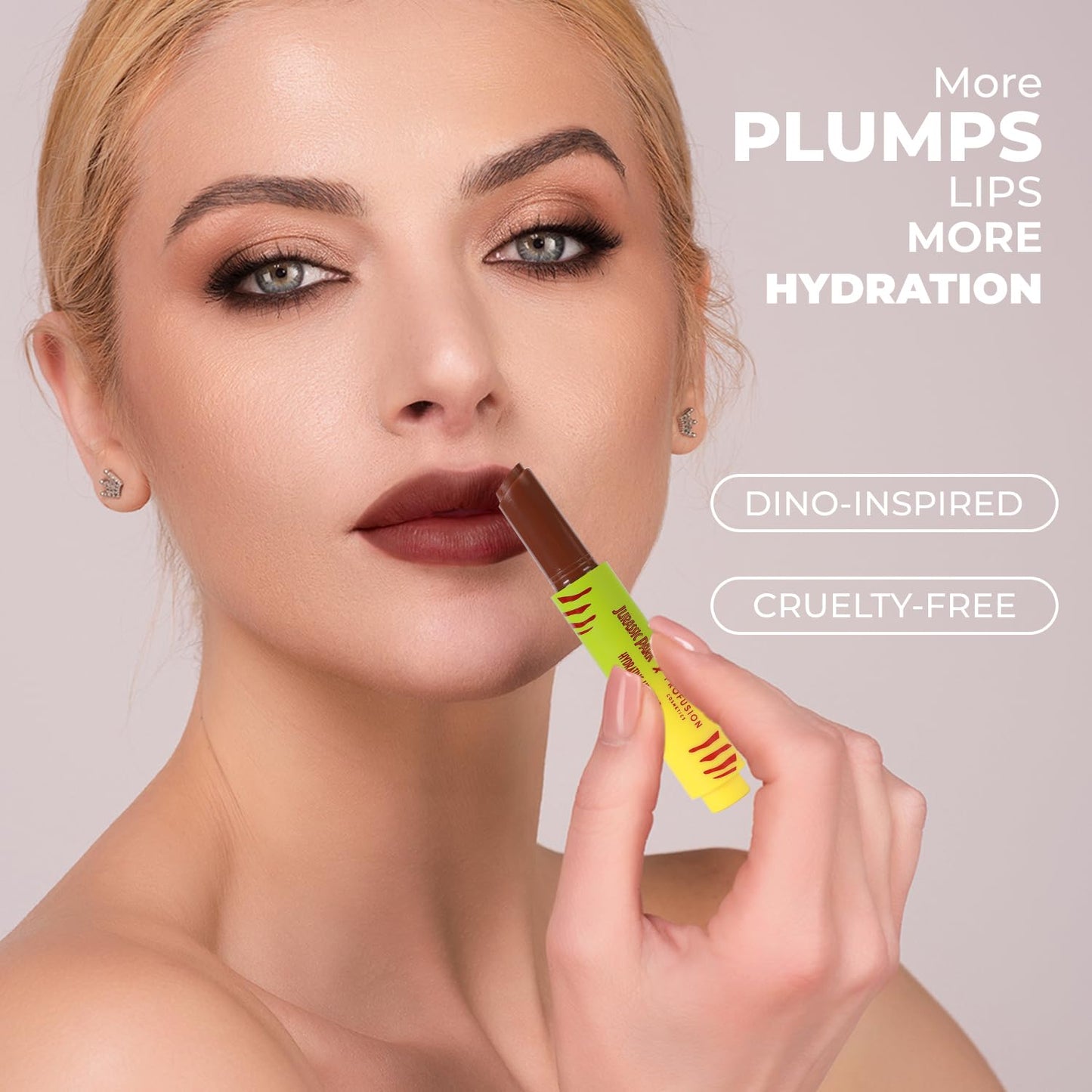 Profusion Cosmetics Hydrating Lip Plump - Jurassic Park Theme, Nourishing Formula with Vitamin E, Vegan, Cruelty-Free Lip Balm & Gloss, Moisturizing
