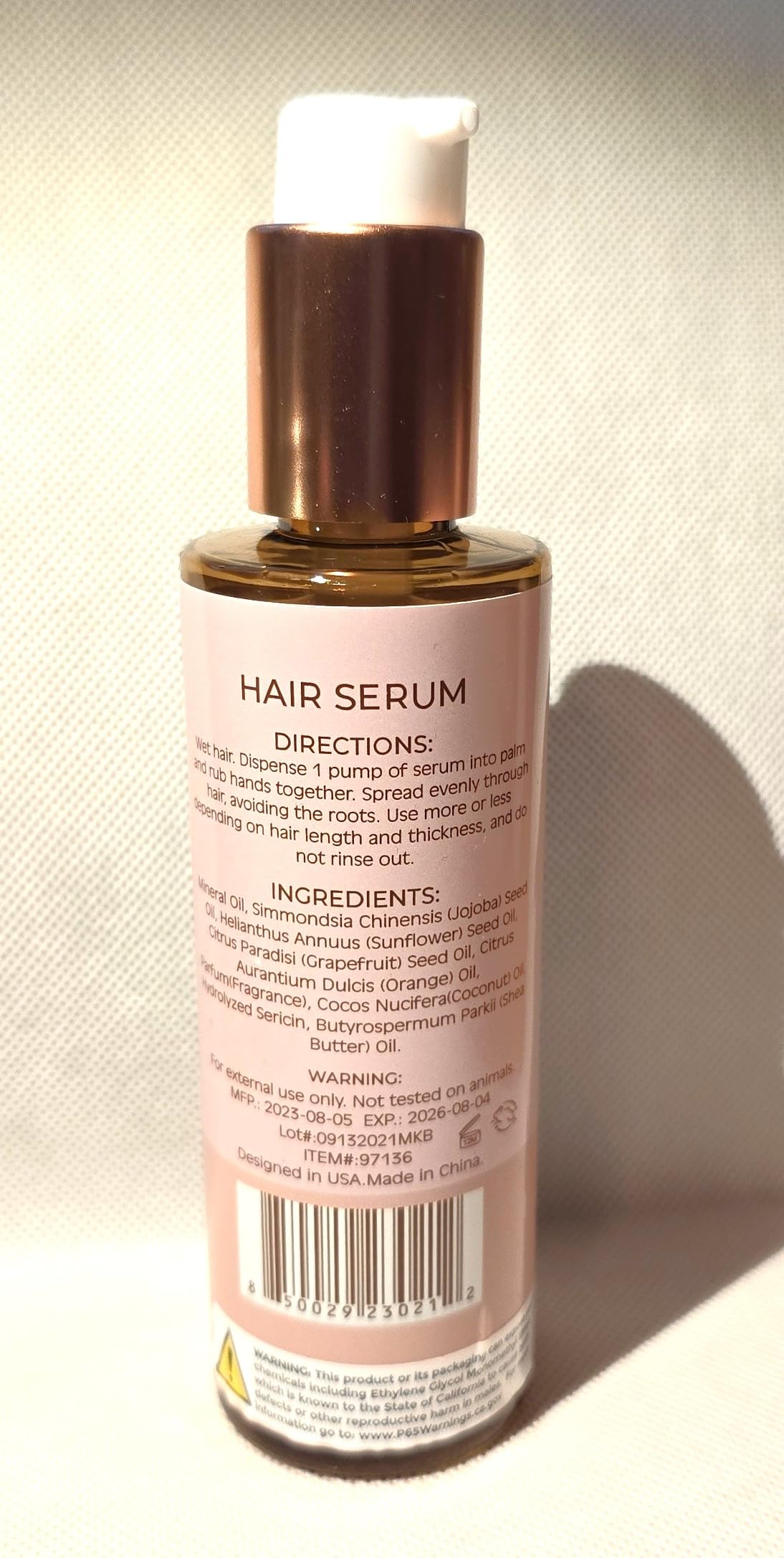 Manna Kadar Mane Coconut & Shea Butter Hair Serum, 6 oz, Pack of 2, Pink
