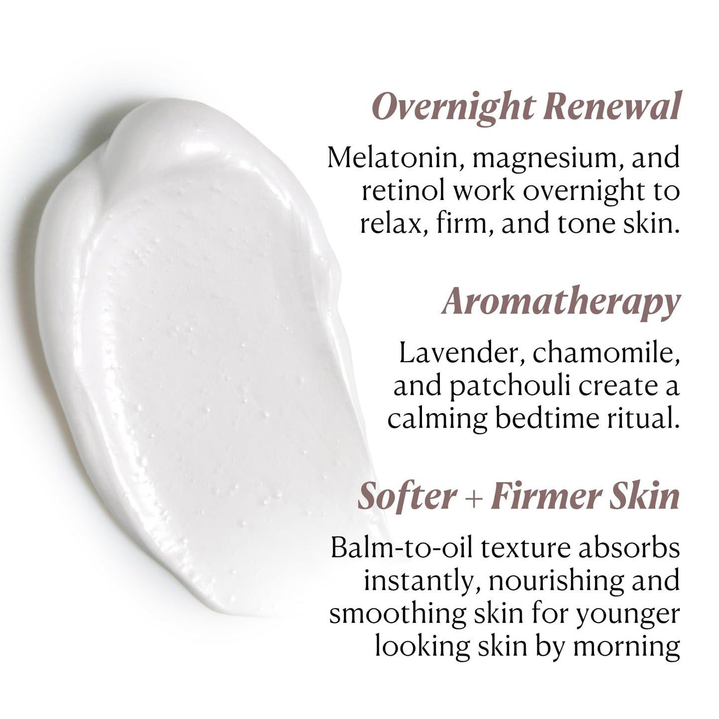 Nakery Beauty SkinRecovery Relax + Repair Body Balm, Magnesium Melatonin Sleep Lotion with Retinol + SepiLift, Firming Cream for Crepey Sagging Skin