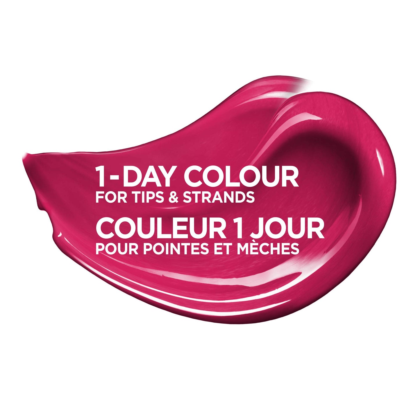 L'Oreal Paris Hair Makeup Temporary 1-Day Hair Color for Brunettes, Raspberry 10, 1 Fl Oz
