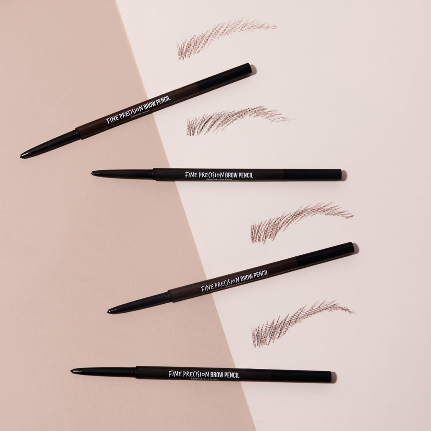 Kiss New York Professional Brow Pencil with Spoolie Brush, Ultra-Fine Precision Point Eyebrow Pencil, Dual-Sided Precise, Slim Definer, Fills Brows