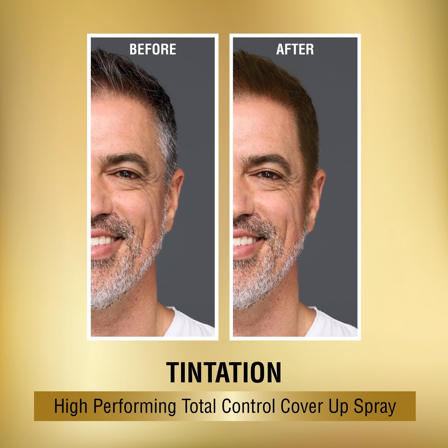 Red by Kiss Tintation Temporary Hair Color Spray, Instant Gray Root Touch Up Coverage, Water-Resistant & Smudge-Proof, Easy Wash Out, Barber