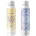 Elitles Made Hair Glitter, 2PCS Body Glitter Spray Glitter Hairspray for Kids Women, Long-Lasting Quick-Drying Holographic Glitter Spray for Hair