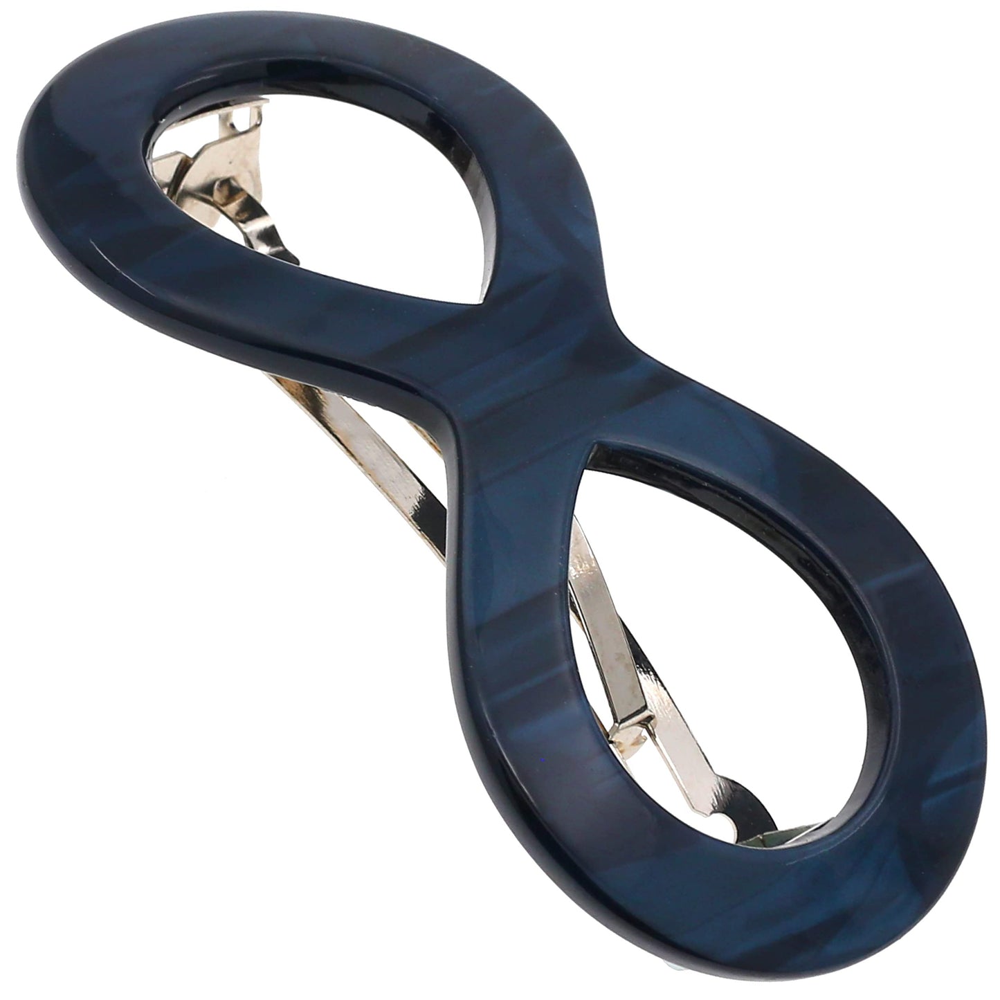 Camila Paris CP3275 French Hair Barrette Clip for Girls, Handmade, Blue, Strong Hold Grip Hair Clips for Women, No Slip and Durable Styling Girls Hair