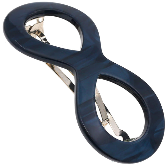 Camila Paris CP3275 French Hair Barrette Clip for Girls, Handmade, Blue, Strong Hold Grip Hair Clips for Women, No Slip and Durable Styling Girls Hair