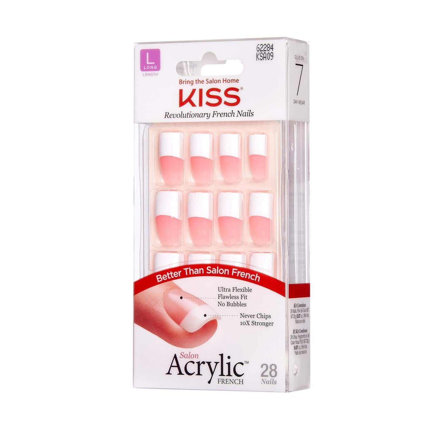 Kiss Salon Acrylic French 28 Nails (KSA09) Beauty & Personal Care KISS