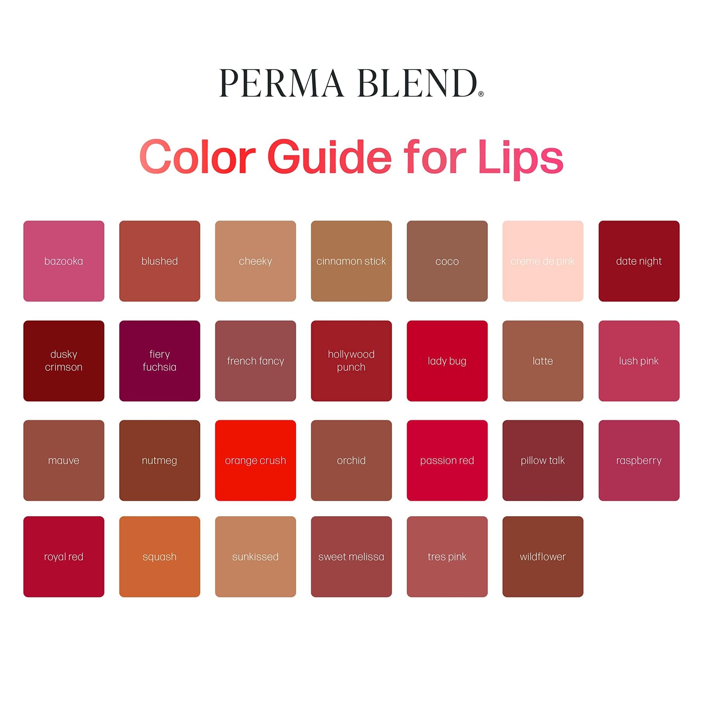 Perma Blend Sweet Lip Set - Pink & Red Tattoo Ink Set for Permanent Makeup - Lip Blushing & Microblading Kit -Tattoo Supplies for PMU - 6 Pigments +